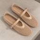 Mesh Mary Jane Ballet Flats