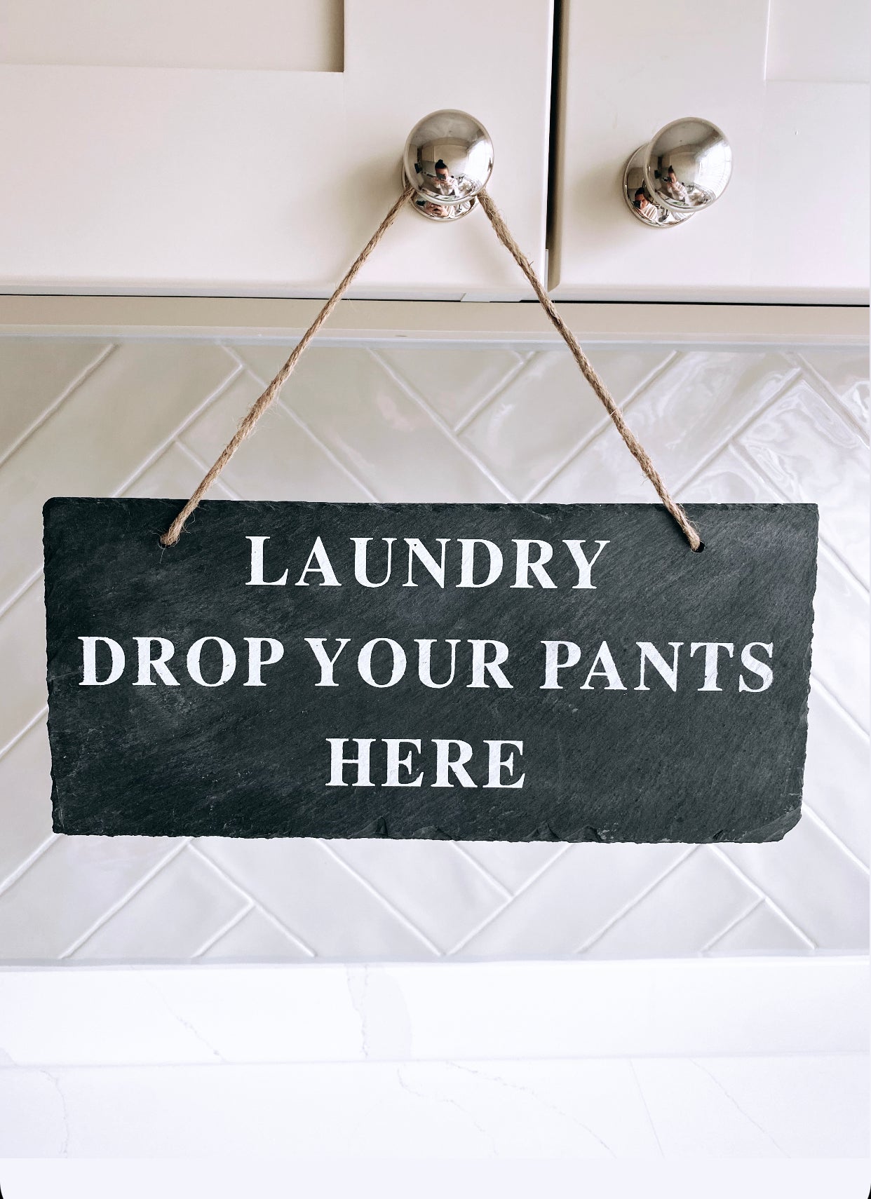 Grey Slate Laundry Sign