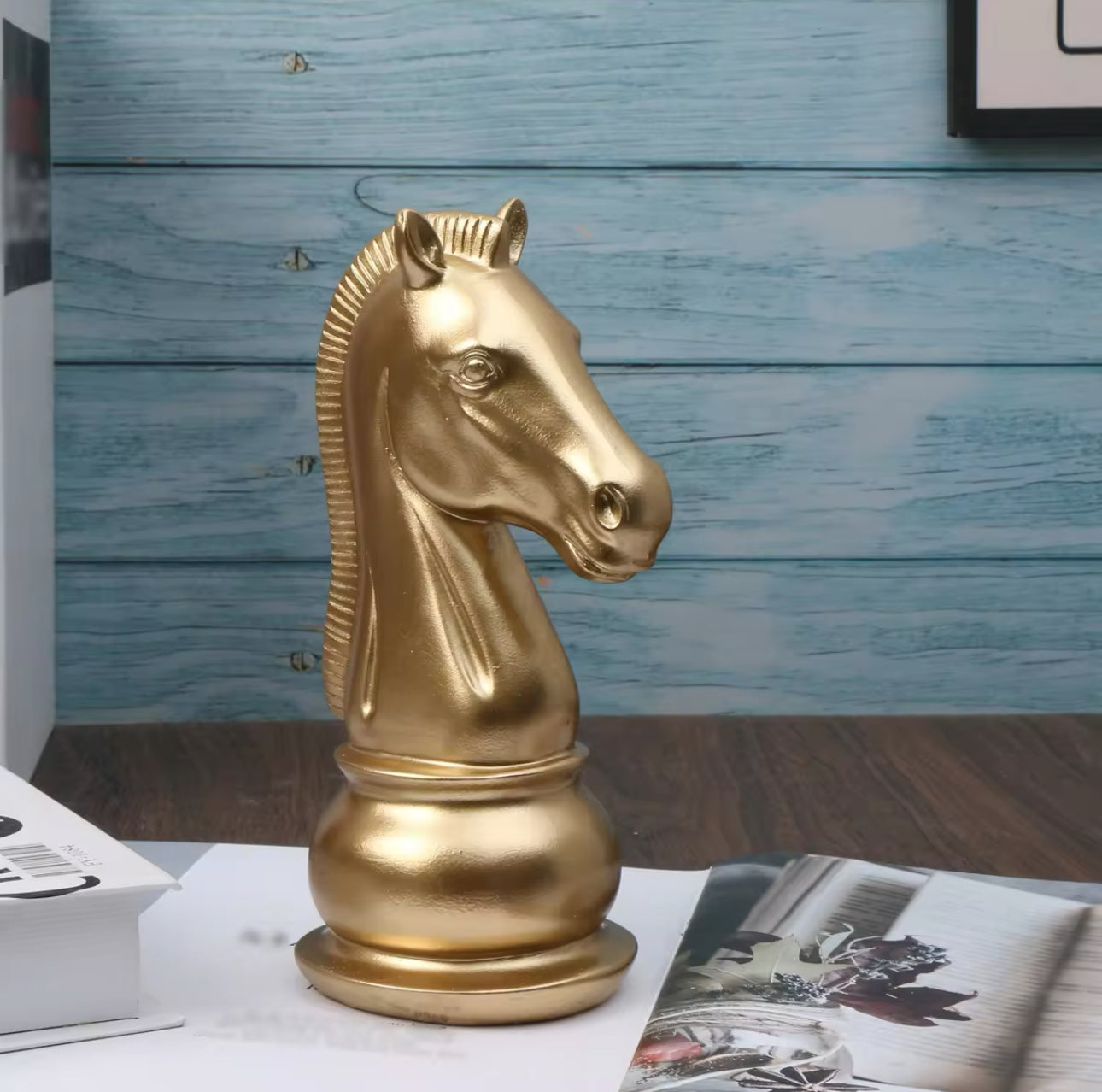 Golden Horse Chess Piece Ornament