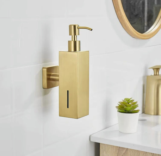 Brushed Gold Mounted Soap Dispenser