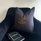 Black and Gold Coco Embroidered Cushion Cover