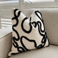 Duck Feather Filled Black and White Teddy Cushion