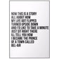 Bel Air Black and White Lyric Cotton Canvas Picture