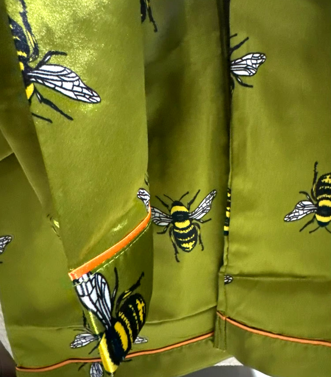 Green Silk Bee Pyjamas Set