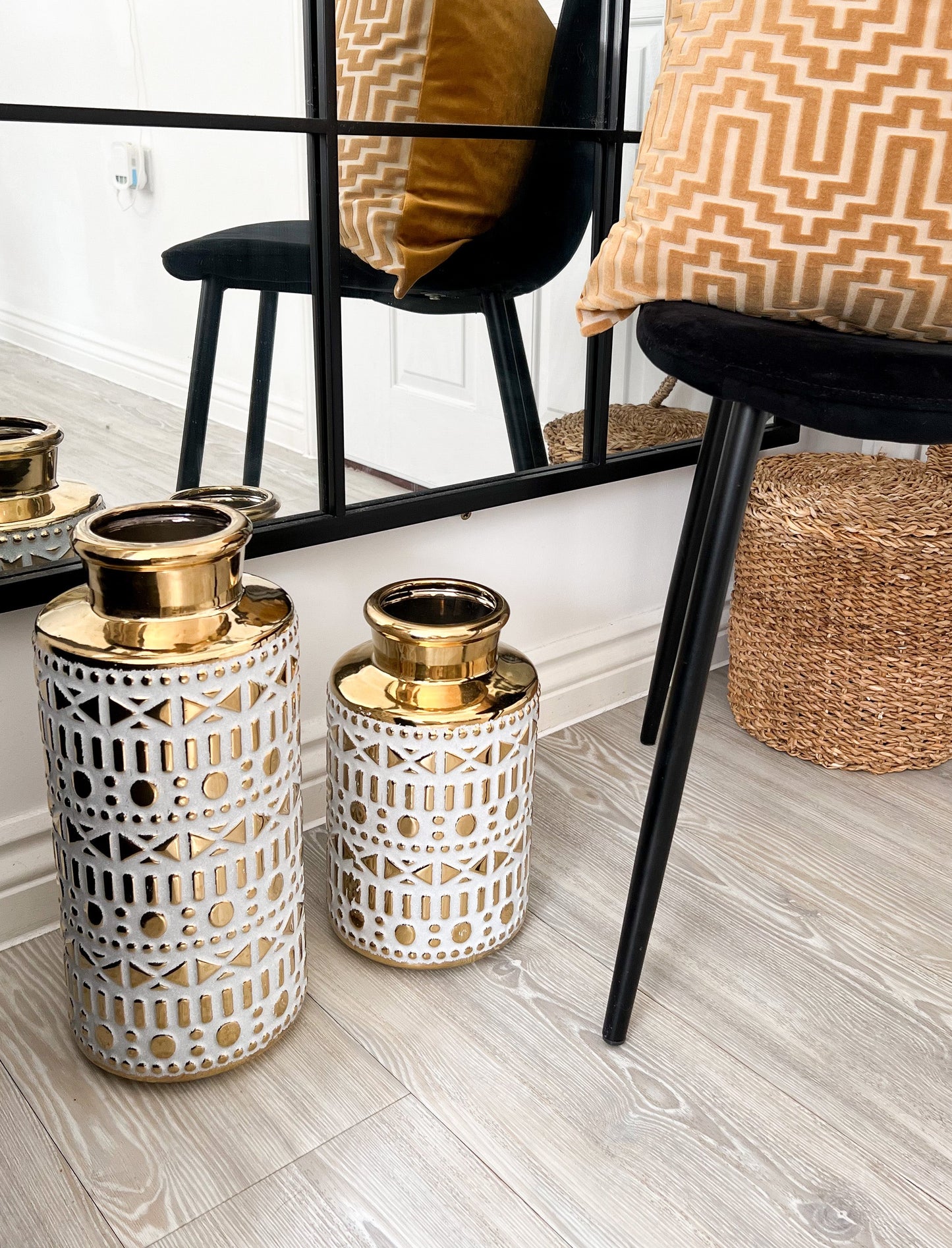 Gold Ceramic Large Vase