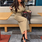 Trench Two Piece Belted Jacket & Maxi Skirt Set