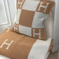 Luxury H Cashmere Wool Cushion Cover