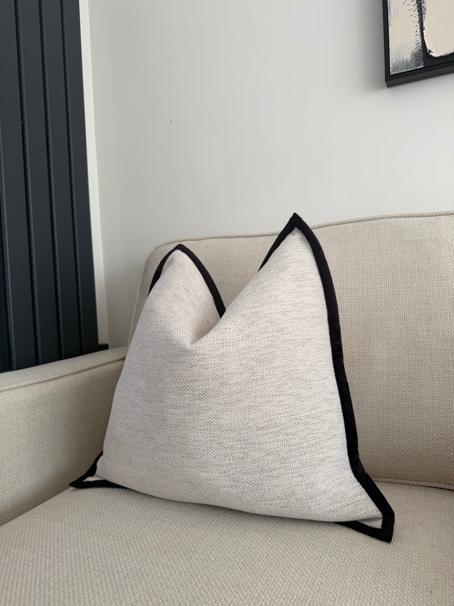 Two Tone Natural Cushion Cover
