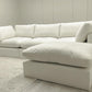 Linen Cloud Sofa and Footstool