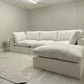 Linen Cloud Sofa and Footstool