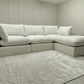 Linen Cloud Sofa and Footstool