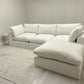 Linen Cloud Sofa and Footstool