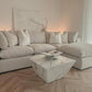 Linen Cloud Sofa and Footstool