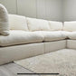 Linen Cloud Sofa and Footstool