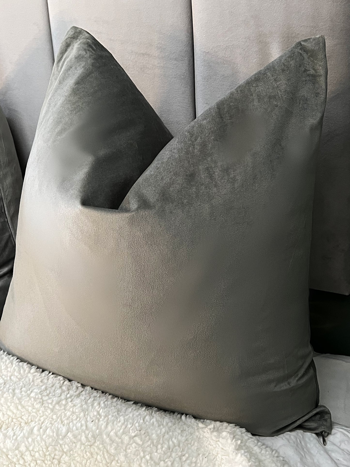 Grey on sale suede cushions