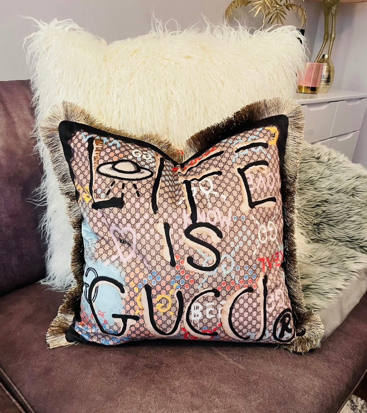 Gucci 2024 throw pillow