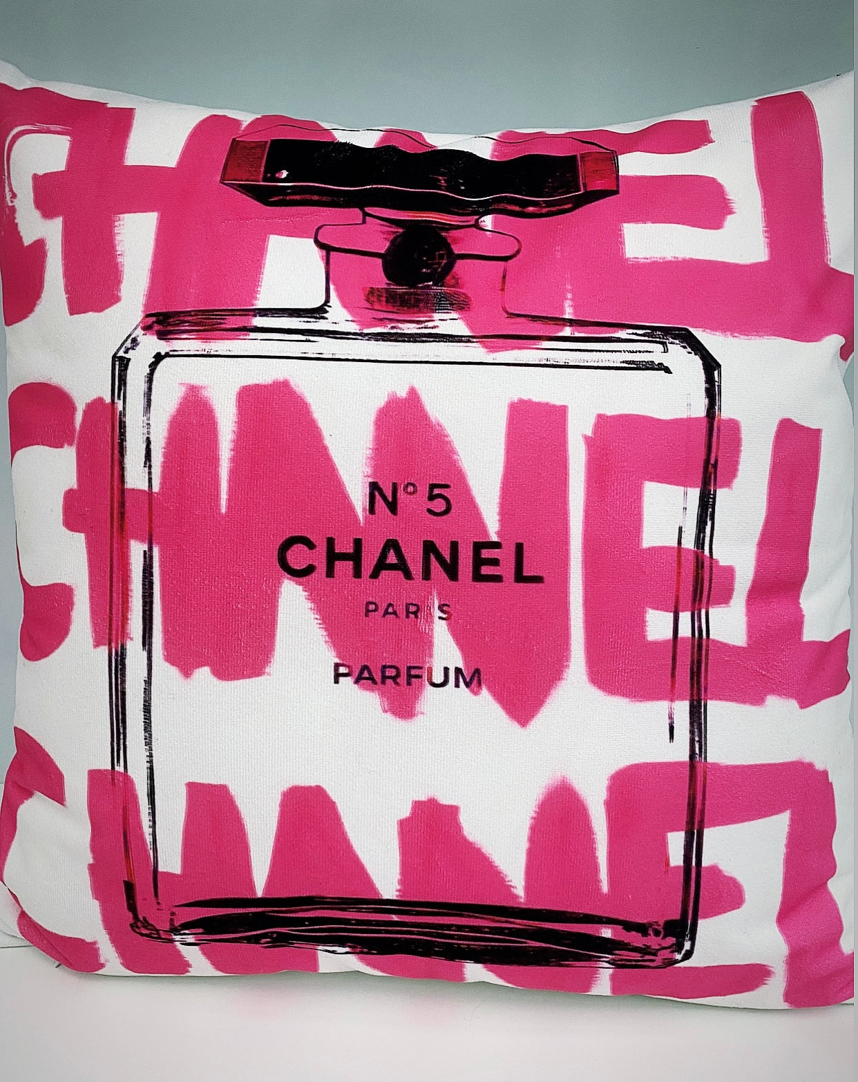 Chanel High Heel Shoe And No.5 Sunflower Perfume Bottle In White background  Blanket - Kaiteez