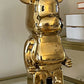 GOLD bear brick piggy bank ceramic sculpture