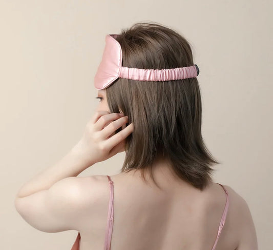 Pink Silk Eye Mask