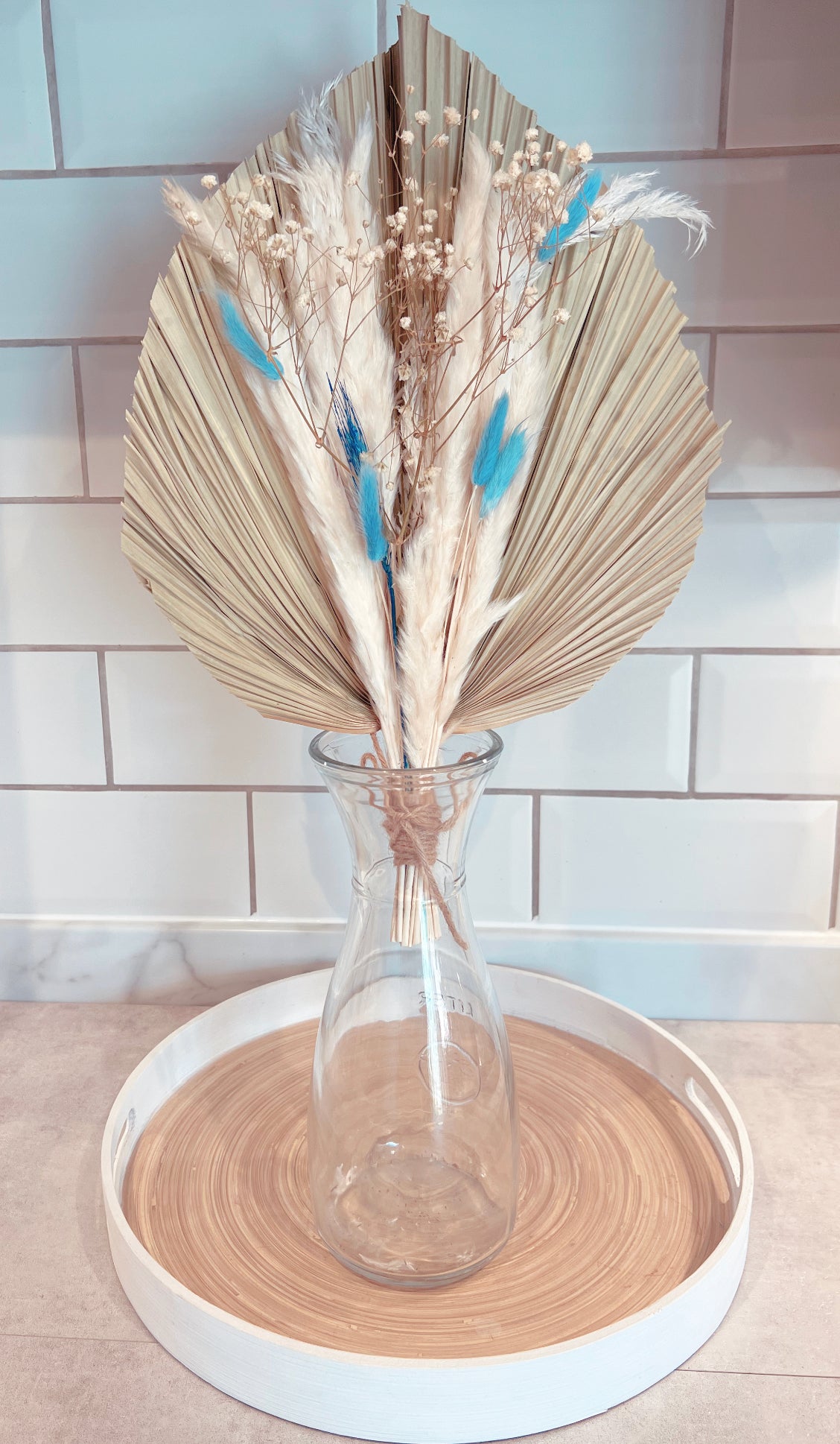 Blue Bunny Dried Fan Bouquet